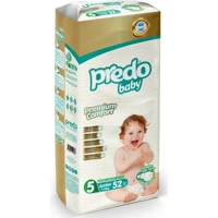 Predo Premium Comfort 5 Numara Cırtlı Bebek Bezi 52 Adet
