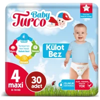 Baby Turco 4 Numara Külot Bebek Bezi 30 Adet