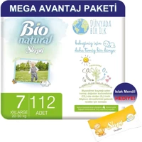 Sleepy Bio Naturel 7 Numara Organik Cırtlı Bebek Bezi 112 Adet