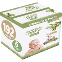 Baby Turco Doğadan XLarge 6 Numara Cırtlı Bebek Bezi 192 Adet
