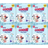 Goon Mutlu Bebek Midi 3 Numara Cırtlı Bebek Bezi 216 Adet