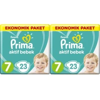 Prima Aktif Bebek 7 Numara Cırtlı Bebek Bezi 46 Adet