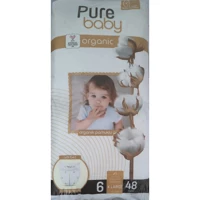 Pure Baby Organik 6 Numara Organik Cırtlı Bebek Bezi 48 Adet