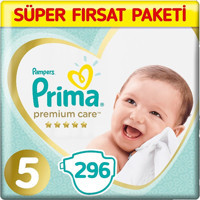 Prima Premium Care 5 Numara Göbek Oyuntulu Cırtlı Bebek Bezi