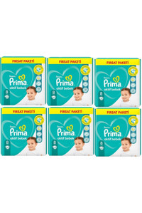 Prima Aktif Bebek 8 Numara Cırtlı Bebek Bezi 6x31 Adet