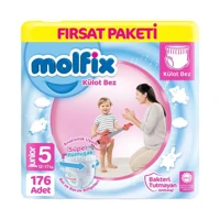 Molfix Süper Yumuşak 5 Numara Külot Bebek Bezi 4x44 Adet