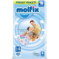 Molfix Maxi 4 Numara Bantlı Bebek Bezi 60 Adet