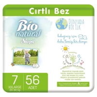 Sleepy Bio Natural 7 Numara Organik Cırtlı Bebek Bezi 56 Adet
