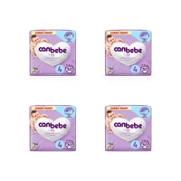 Canbebe Jumbo Paket 4 Numara Bantlı Bebek Bezi 4x30 Adet
