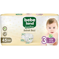 Bebeland Sensitive 3 Numara Cırtlı Bebek Bezi 45 Adet