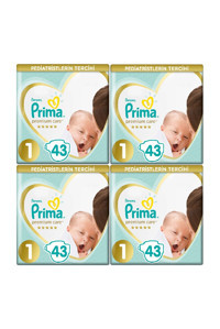 Prima Premium Care 1 Numara Cırtlı Bebek Bezi 4x43 Adet