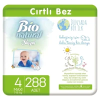 Sleepy Bio Natural 4 Numara Organik Cırtlı Bebek Bezi 288 Adet