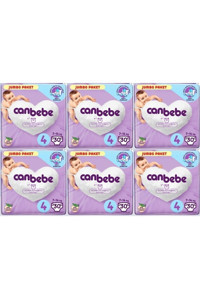 Canbebe 4 Numara Bantlı Bebek Bezi 6x30 Adet