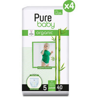 Pure Baby Organik 6 Numara Organik Külot Bebek Bezi 128 Adet