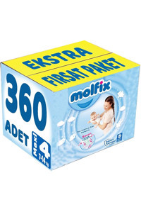 Molfix Maxi 4 Numara Cırtlı Bebek Bezi 360 Adet