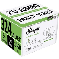 Sleepy Natural 2'li Jumbo Paket 5 + Numara Organik Cırtlı Bebek Bezi 324 Adet