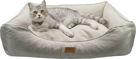 Lepus Mia Premium Kedi ve Köpek Yatağı Xlarge Krem 69x95x26 Cm