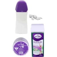 Vi-Vet 1+1 Roll-On Ağda Makinesi + Azulen Kartuş Ağda + Ağda Bezi