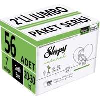 Sleepy XXL Jumbo Paket 7 Numara Organik Cırtlı Bebek Bezi