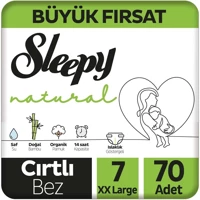 Sleepy XXLarge Büyük Fırsat 7 Numara Organik Cırtlı Bebek Bezi