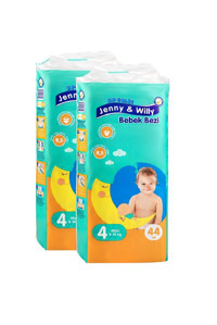 Jenny & Willy Kremli Maxi 4 Numara Cırtlı Bebek Bezi 88 Adet