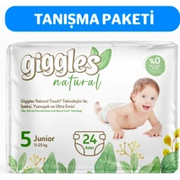 Giggles Natural Junior 5 Numara Cırtlı Bebek Bezi 24 Adet