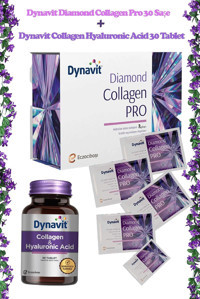 Dynavit Diamond Collagen Pro Saşe Tablet Kolajen 30 Saşe + Collagen Hyaluronic Acid 30 Tablet