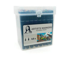 Monalisa SÜDOR MONA LISA TOUCHBLACK ÇİFT UÇLU MARKER SAPLI PVC KUTU 48 RENK