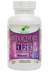 Yurdavit Hyaluronic Acid-C Vitamini Tablet Kolajen 100x900 mg