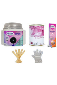 Kuaf Ekamix 1+1 Kazanlı Ağda Makinesi + Sir Ağda + Ağda Bezi + Spatula + Eldiven