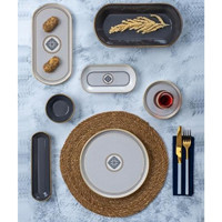 Acar Alexxi Yuvarlak Desenli 31 Parça 6 Kişilik Stoneware Kahvaltı Takımı Beyaz