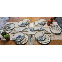 Porland Flower Garden Desenli 18 Parça 6 Kişilik Porselen Kahvaltı Takımı Çok Renkli