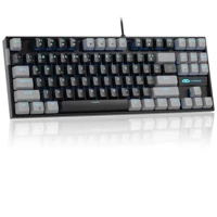 MageGee MK-STAR 87 Tuş Red Switch Gri-Siyah Kablolu Türkçe Q Mekanik Gaming Klavye