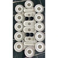 Venüs Home Decoratıon Liva Desenli 22 Parça 12 Kişilik Seramik Kahvaltı Takımı Siyah