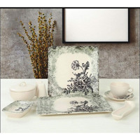 Remetta Rivaplus Rd-280 Desenli 30 Parça 6 Kişilik Stoneware Kahvaltı Takımı krem