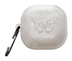 Microsonic Samsung Galaxy Buds Live Kılıf Kelebek Desenli Şeffaf