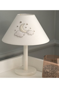 Funna Baby Luna Chic Beyaz Tekli Metal Tek Ayak Abajur Beyaz