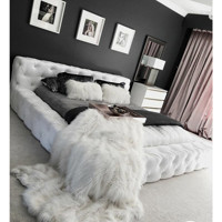 Niva Baza Snowlake 200 x 200 cm Başlıksız Çift Kişilik Baza Beyaz