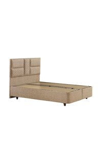 Tetra 180 x 200 cm Ayrılabilen Başlıklı Çift Kişilik Sandıklı Baza Seti Bej