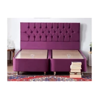 Niron Yatak Purple 200 x 200 cm Başlıklı Çift Kişilik Sandıklı Baza Seti Mor