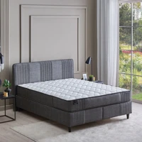 Yataş Wool Sense 160 x 200 cm Yataklı Başlıklı Çift Kişilik Sandıklı Baza Seti Koyu Gri