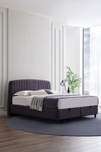 Yataş Canto 150 x 200 cm Başlıklı Çift Kişilik Sandıklı Baza Seti Antrasit