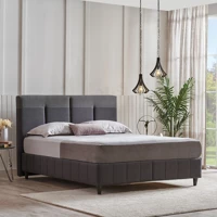 Yataş Line 160 x 200 cm Başlıklı Çift Kişilik Sandıklı Baza Seti Antrasit