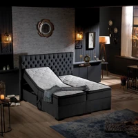 Unimet Leila 100x200 cm Başlıklı Yataklı Sandıklı Tek Kişilik Baza Seti Antrasit