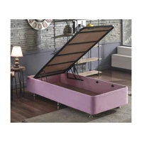 Niron Yatak Pink 90x190 cm Başlıksız Sandıklı Tek Kişilik Baza Seti Pembe