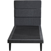 Niron Yatak Slim 90x200 cm Başlıklı Tek Kişilik Baza Seti Antrasit