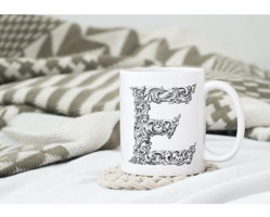 Momentumstore E Harfi Baskılı Lisanslı Tasarım Kupa Bardak