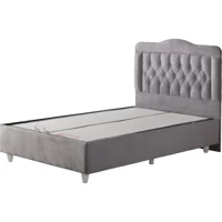 Belletto Vogue 120x200 cm Başlıklı Sandıklı Tek Kişilik Baza Seti Gri