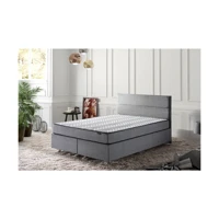 Niron Yatak Silver 90x190 cm Başlıklı Yataklı Sandıklı Tek Kişilik Baza Seti Gri