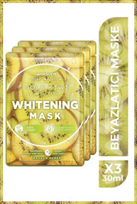 Watsons Fruity Gold Kiwi Whitening Nemlendiricili Kağıt Yüz Maskesi 3 Adet